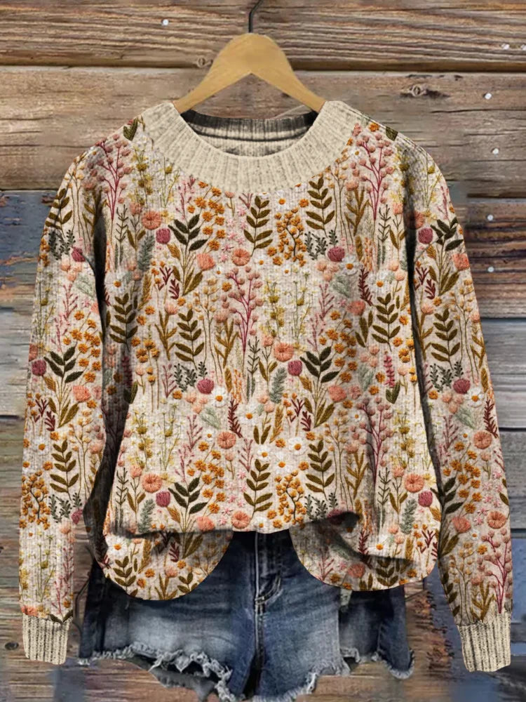 Penelope™ - Soft Floral Nature Sweater