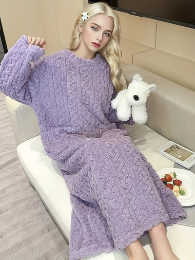 Abigail™ - Jacquard Soft Fleece Winter Dress