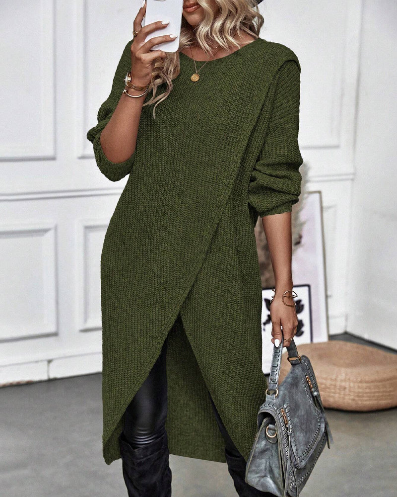 Addison™ - Comfortable Irregular Style Sweater Dress