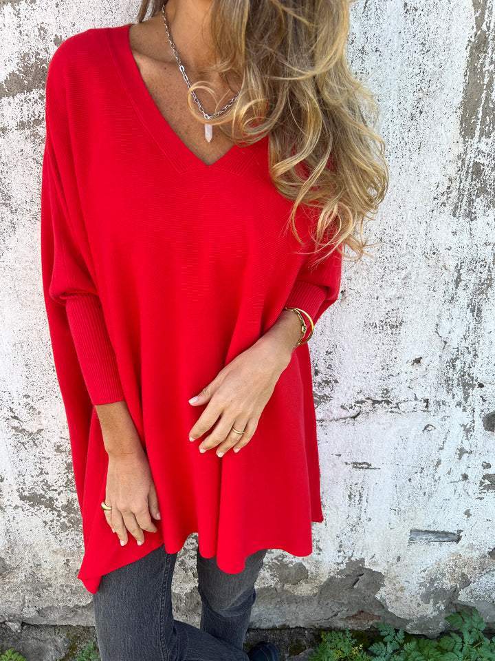 Grace™ - Comfortable V-neck Long Sleeve Knitted Sweater