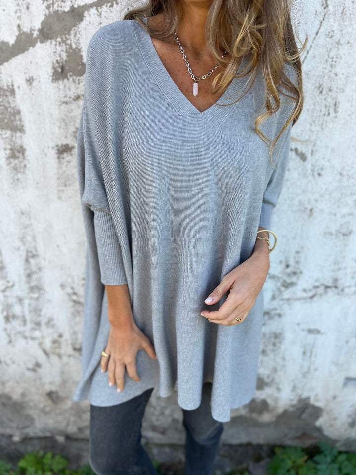 Grace™ - Comfortable V-neck Long Sleeve Knitted Sweater