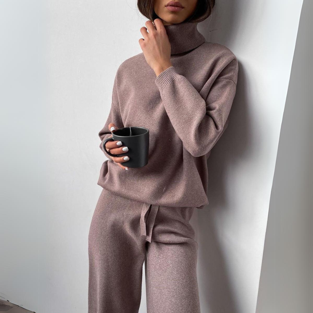 Aria - Comfortable Turtleneck Co-Ord Set