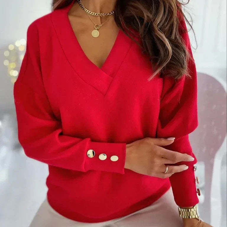 Lina - Stylish V-Neck Sweater