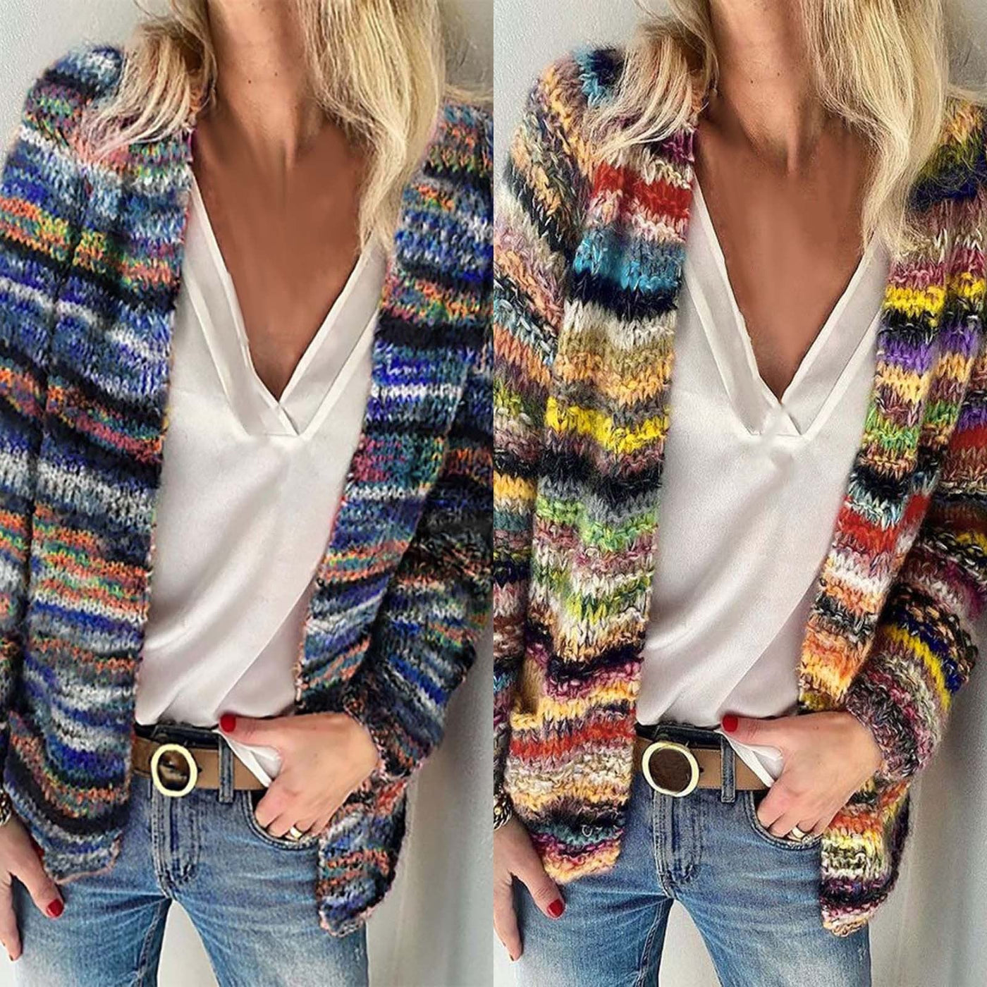 Alyssa™ - Super Soft Multicolored Cardigan