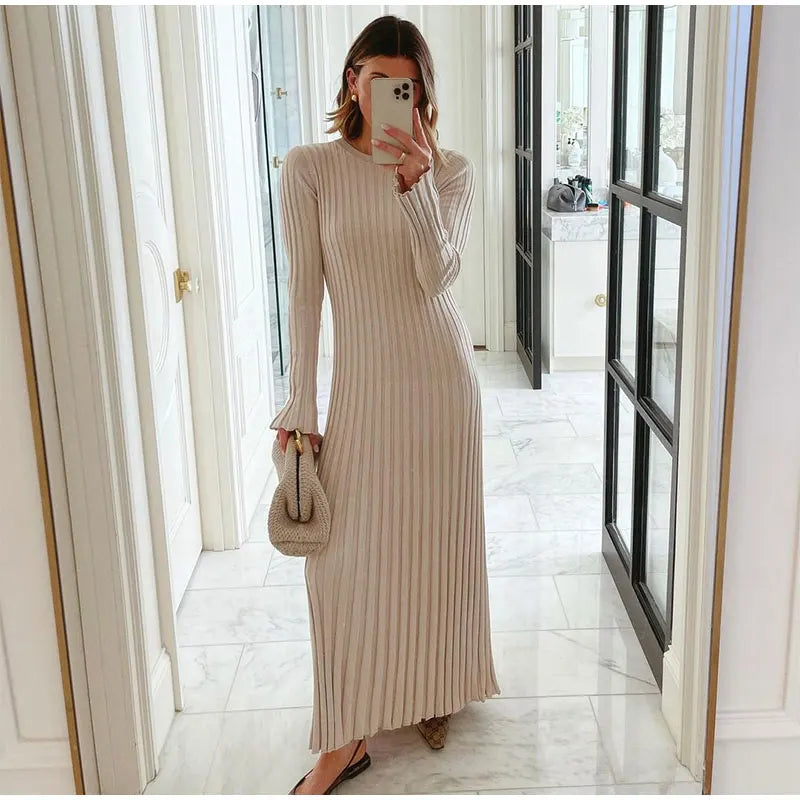 Avery™ - Elegant Knitted Maxi Dress