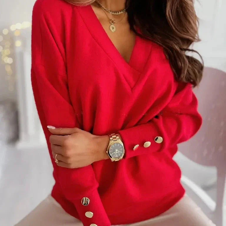 Lina - Stylish V-Neck Sweater