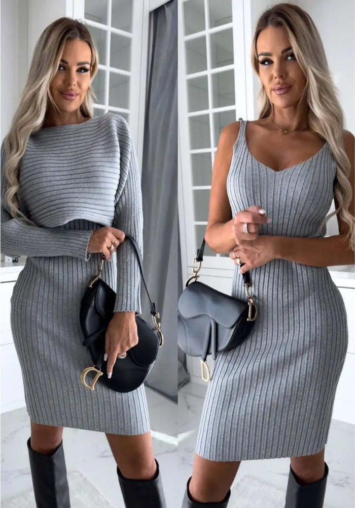 Scarlett™ - Stylish Two-Piece Set (Dress and Pullover)