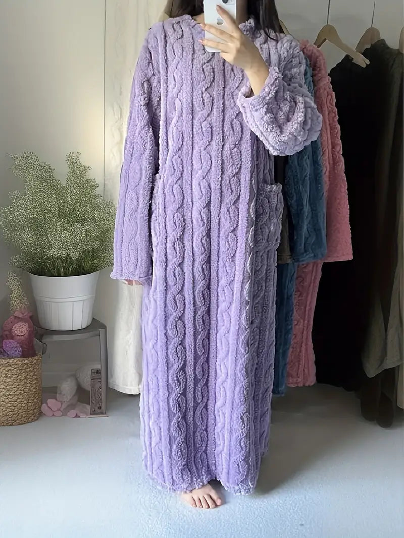 Abigail™ - Jacquard Soft Fleece Winter Dress