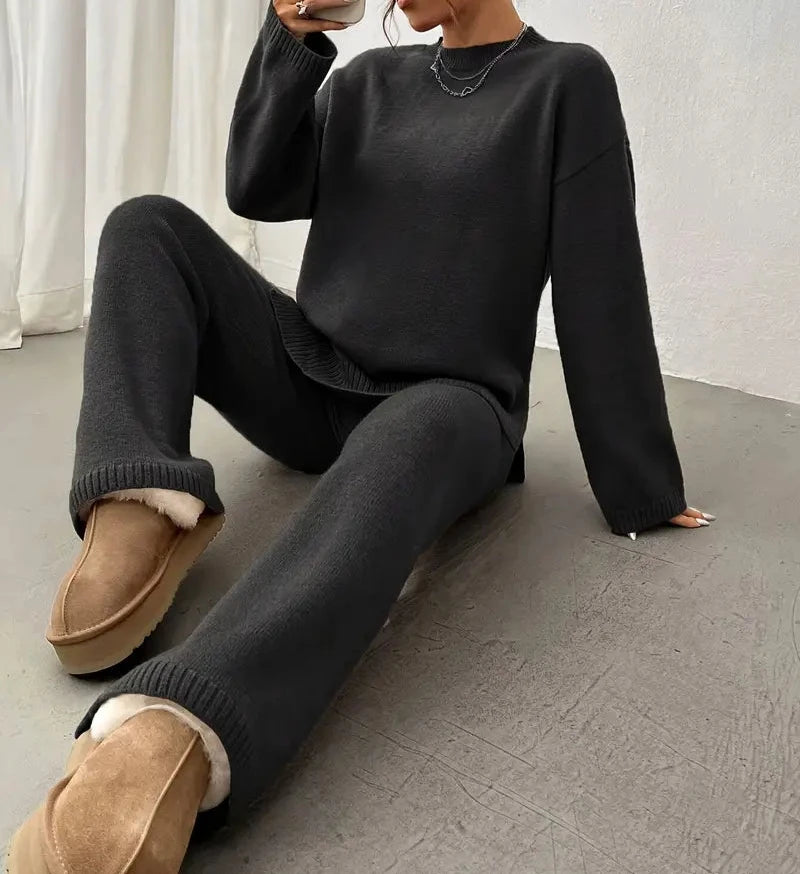 Lily™ - Warm Ribbed Casual Knitted Pantsuit